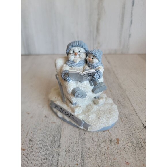 Encore Snowman Buddies in my day Grandpa grandkid Xmas collectible figure - Picture 2 of 6